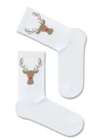 PÁNSKÉ VÁNOČNÍ PONOŽKY SOBÍ PRUHOVANÉ 1290.009