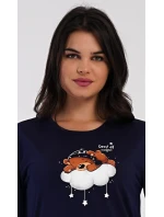 Dámské pyžamo dlouhé Méďa na obláčku Dámské pyžamo dlouhé Méďa na obláčku