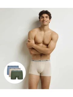 Pánské boxerky z model 21337662 bavlny 3ks COTTON STRETCH model 21337662 BOXER 3x  zelená - DIM