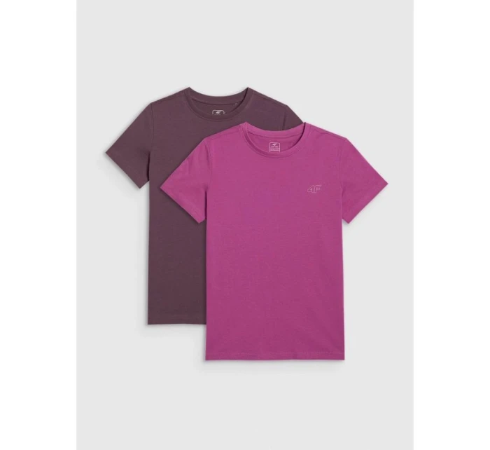 Dětské hladké tričko (SADA 2) 4F 4FJRAW25TTSHU3157-92S
