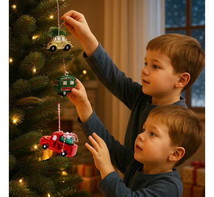 ZÁVĚSNÁ DEKORACE AUTO ČERVENÁ