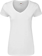 Fruit of the Loom Lady-Fit Iconic 150 V-Neck T Dámské tričko s výstřihem do V 16.1444 white Fruit of the Loom Lady-Fit Iconic 150 V-Neck T Dámské tričko s výstřihem do V 16.1444 white