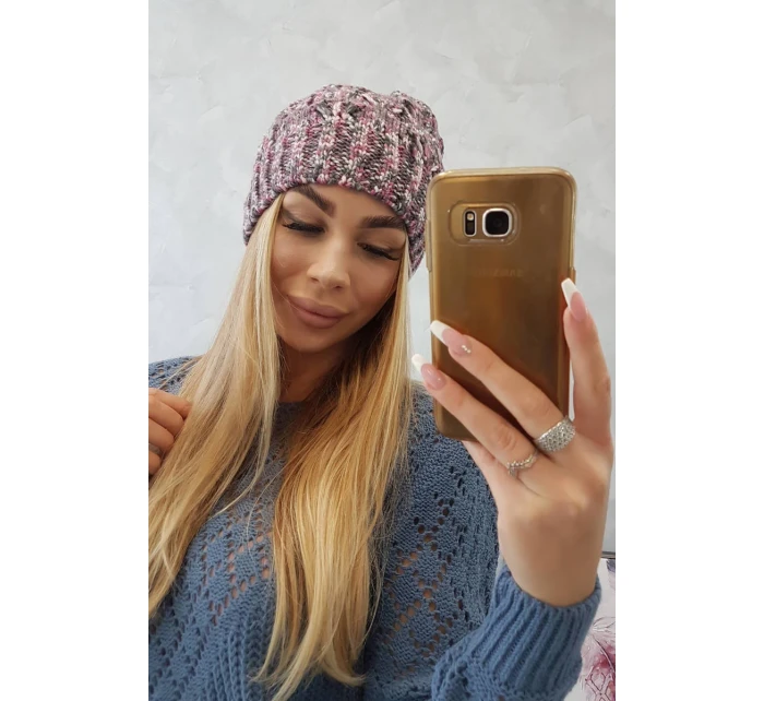 Fleecová čepice Roksana K209 purple+graphite Fleecová čepice Roksana K209 purple+graphite