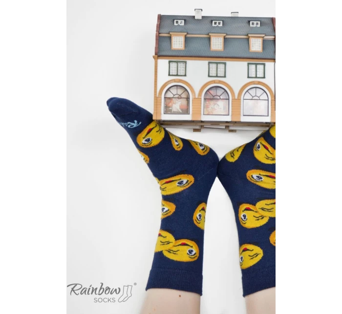 Duhové Ponožky Emotikony Brainy Smiley Lover 3 Páry