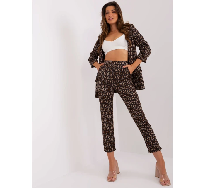 DHJ kalhoty SP 13926 5.62P černá a béžová DHJ kalhoty SP 13926 5.62P černá a béžová