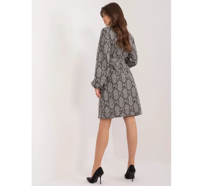 Šaty LK SK 509526 1.06 šedá černá Šaty LK SK 509526 1.06 šedá černá