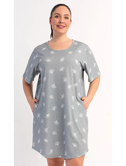 Dámské domácí šaty s krátkým rukávem model 22405476 - Vienetta Dámské domácí šaty s krátkým rukávem model 22405476 - Vienetta