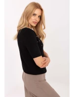 Svetr s krátkým rukávem model 216755 Factory Price Svetr s krátkým rukávem model 216755 Factory Price