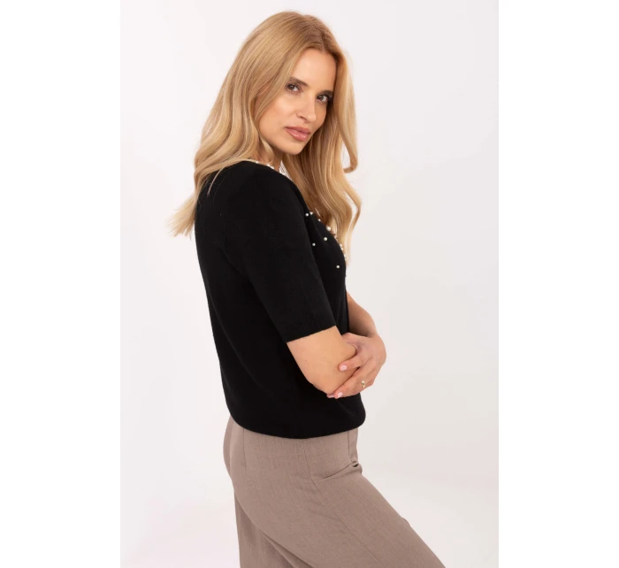 Svetr s krátkým rukávem model 216755 Factory Price Svetr s krátkým rukávem model 216755 Factory Price