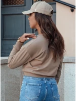 CASUALVIBE dámská klasická mikina světle hnědá FashionStreet BY1302
