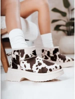 Dámské sněhové boty s tlustou podrážkou s nášivkami FashionStreet ZY1285