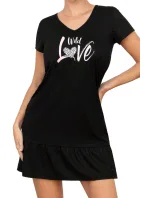 Dámská noční košilka model 20557794 black - Donna Dámská noční košilka model 20557794 black - Donna