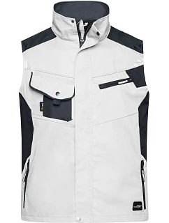Daiber JN 822 Pracovní vesta - Strong 02.0822 white/carbon
