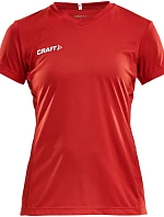 Craft Teamwear Squad Go Jersey Solid W Dámské sportovní tričko s výstřihem do V 82.5566 bright red
