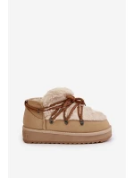 Nízké Sněhule Na Platformě S Kožešinou Béžové model 21674751 - D.Franklin