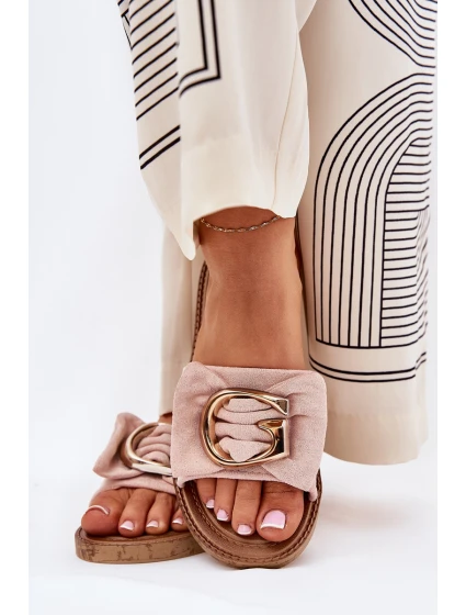 Dámské Sandály S Ozdobným Detalem Růžové model 21689999 - Boto Dámské Sandály S Ozdobným Detalem Růžové model 21689999 - Boto