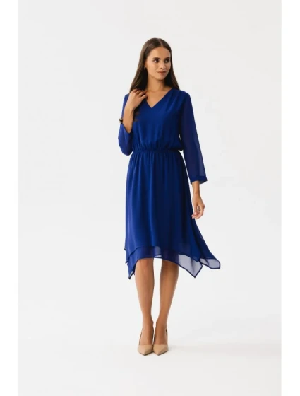 šifonové šaty královská modř model 18882607 - STYLOVE šifonové šaty královská modř model 18882607 - STYLOVE