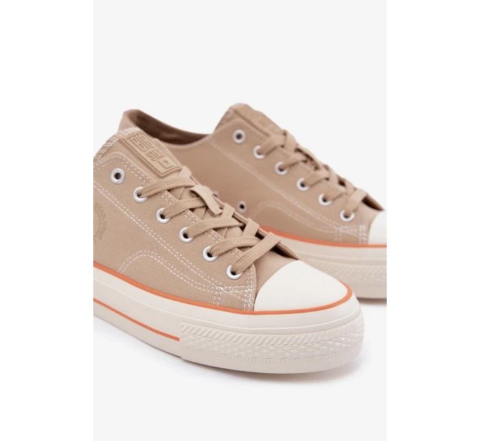 Pánské plátěné tenisky na platformě Big Star – béžové