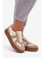 Dámské tenisky na platformě – tmavě béžové Dovina Dámské tenisky na platformě – tmavě béžové Dovina