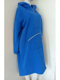 Dámská dlouhá teplá mikina model 21140216 modrá - FPrice
