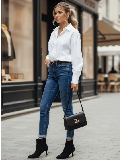 Dámské džínové kalhoty DIVETTI tmavě modré FashionStreet UY2252 Dámské džínové kalhoty DIVETTI tmavě modré FashionStreet UY2252