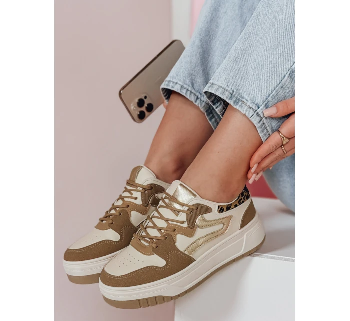 BEIMEI béžové FashionStreet dámské tenisky na platformě ZY0870