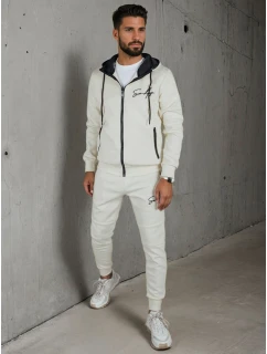 Pánská tepláková souprava v barvě ecru Dstreet model 21990383 - FashionStreet