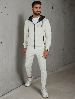 Pánská tepláková souprava v barvě ecru Dstreet model 21990383 - FashionStreet