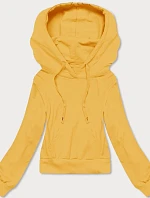 Krátká mikina s kapucí žlutá (8B939-117)