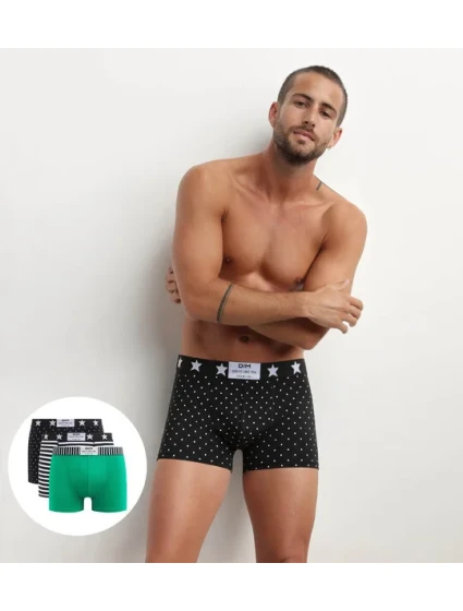 Pánské módní boxerky 3 ks model 19651969 BOXER 3x  bílá - DIM