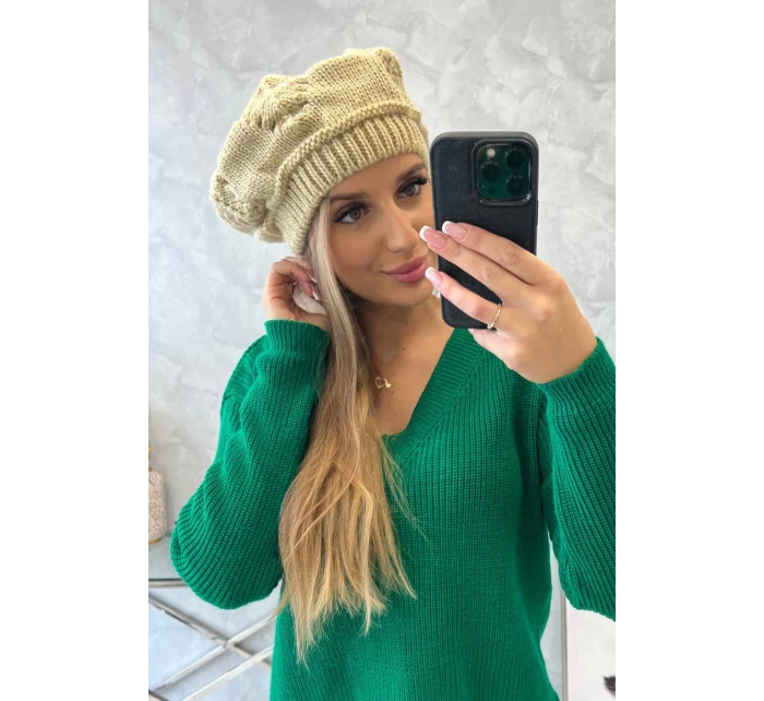 Dámská čepice Sofia model 18752187 beige - K-Fashion Dámská čepice Sofia model 18752187 beige - K-Fashion