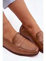 Mokasíny z přírodní kůže model 22074671 Camel - VINCEZA Mokasíny z přírodní kůže model 22074671 Camel - VINCEZA