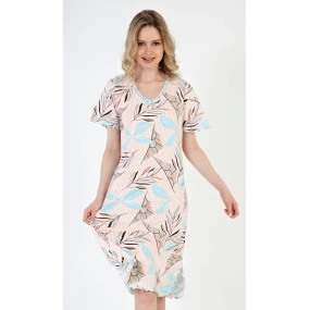 Dámská noční košile s krátkým rukávem model 18316239 - Vienetta Dámská noční košile s krátkým rukávem model 18316239 - Vienetta