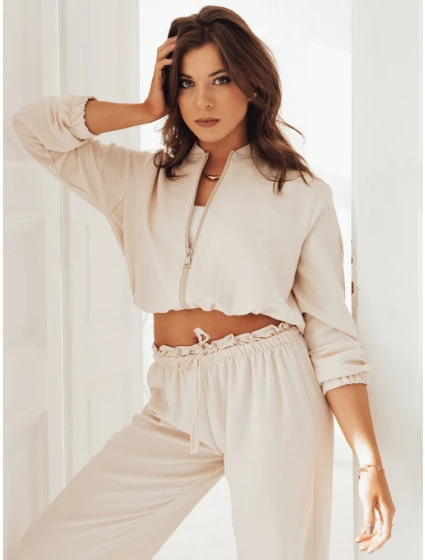 Dámská světle béžová bunda bomber MADDIE FashionStreet RY2320