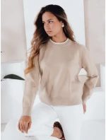 Dámský základní svetr beige Dstreet model 21990981 - FashionStreet