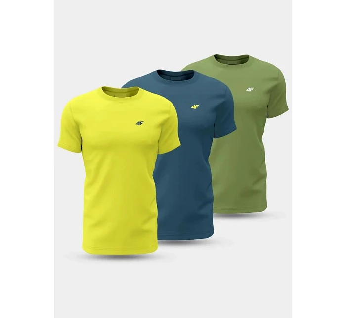 Pánské tričko (SET 3 triček) 4F 4FWSS26TTSHM4217-90S pánské
