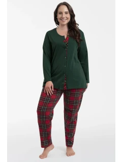 Italská móda Zorza long length sp. barva:zelená/potisk