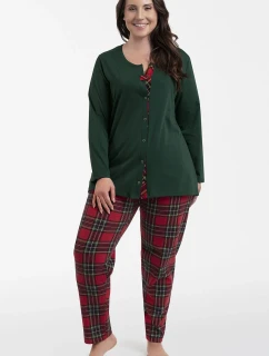 Italská móda Zorza long length sp. barva:zelená/potisk