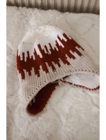 Dámská čepice Nikol K405 bílá+červená+béžová Dámská čepice Nikol K405 bílá+červená+béžová