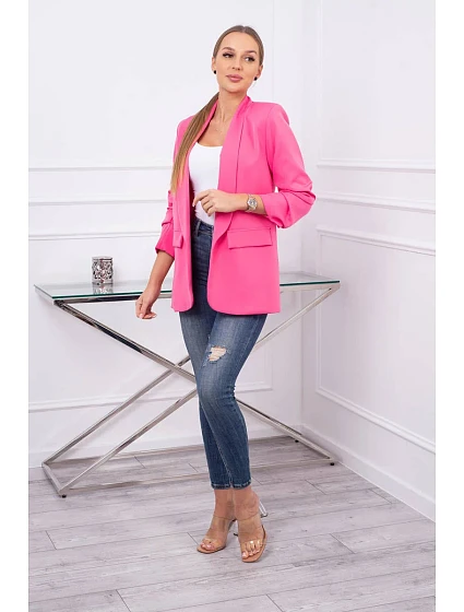 Sako s klopami elegantní růžové