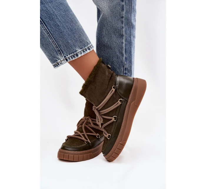 Dámské sněhule s tmavě zelené model 21757764 - Boto Dámské sněhule s tmavě zelené model 21757764 - Boto