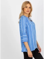 Dámská halenka D73771M11062C modrá - FPrice Dámská halenka D73771M11062C modrá - FPrice