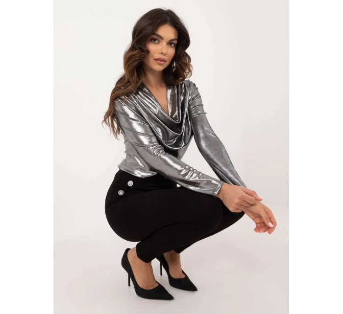 Dámská halenka DHJ BZ černá model 21755600 - FPrice Dámská halenka DHJ BZ černá model 21755600 - FPrice