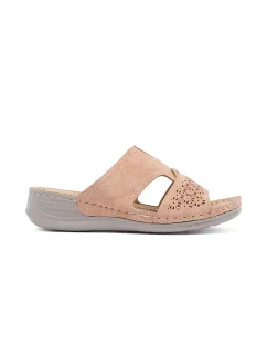 Designové dámské nazouváky model 20987037 na plochém podpatku