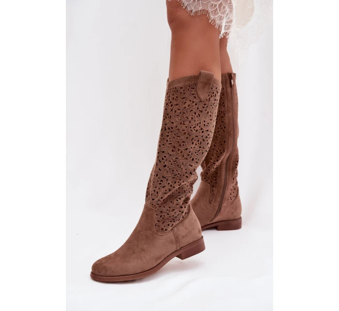 Ažurové kozačky  model 224442 Step in style