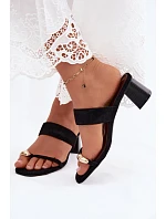 Klapky na podpatku model 228979 Step in style Klapky na podpatku model 228979 Step in style