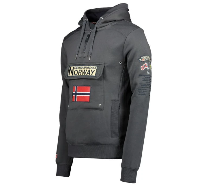 Geografické Norsko Gymclass DB 100 M WU4190H-GN-DARKGREY mikina