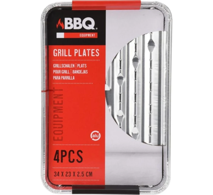 HLINÍKOVÉ GRILOVACÍ TABLETY 34x23cm 4 BALENÍ