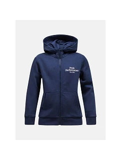 Dětská mikina PEAK PERFORMANCE Original Zip Hood Junior, barva tmavě modrá
