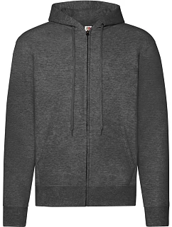 Classic Hooded Sweat Jacket Mikina s kapucí model 22534302 dark heather grey - Fruit of the Loom